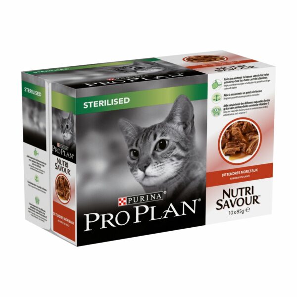 PRO PLAN NUTRISAVOUR STERILISED BOEUF 10X85GR