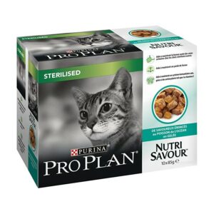 PRO PLAN NUTRISAVOUR STERILISED POISSON 10X85GR