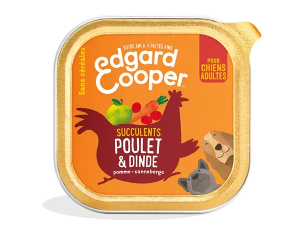 Edgard Cooper adult viande Poulet&Dinde 150gr