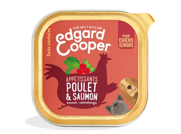 Edgard Cooper senior viande Poulet&Saumon 150gr