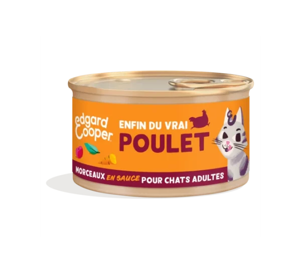 Edgard Cooper adult viande Poulet Morceaux en sauce 85gr