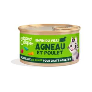 Edgard Cooper adult viande Agneau&Poulet Morceaux en sauce 85gr