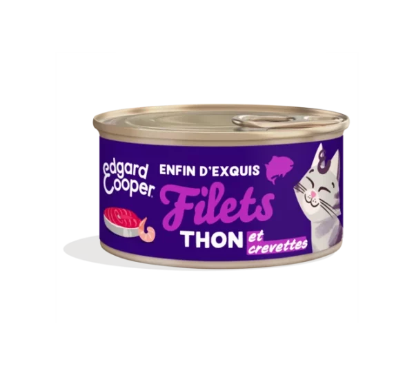 Edgard Cooper tous âges Thon et Crevettes - Filets 70gr