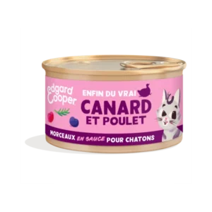 Edgard Cooper chaton viande Canard&Poulet Morceaux en sauce 85gr