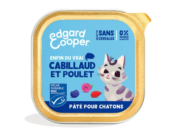 Edgard Cooper chaton Cabillaud&Poulet Pâté 85gr