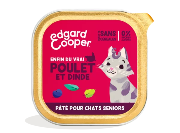 Edgard Cooper senior Poulet&Dinde Pâté 85gr