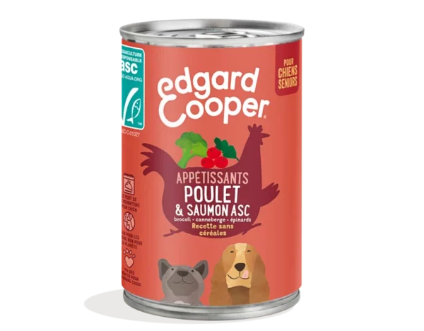 Edgard Cooper senior viande Poulet&Saumon 400gr