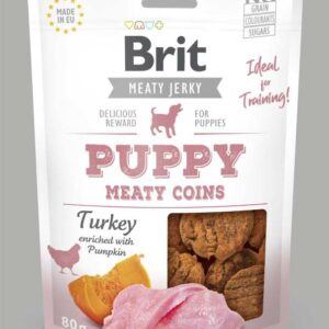 Brit Jerky Snack – Puppy – Turkey Meaty Coins 80g